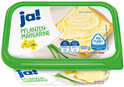 Pflanzen Margarine der Eigenmarke ja! 