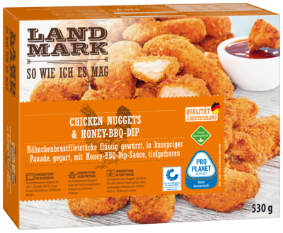 Chicken Nuggets mit Honey BBQ-Dip der Marke Landmark