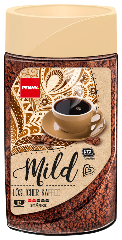 Milder, löslicher Kaffee mit UTZ-Siegel von PENNY 