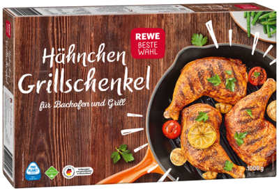 Hähnchen Grillschenkel für Backofen und Grill von REWE Beste Wahl 